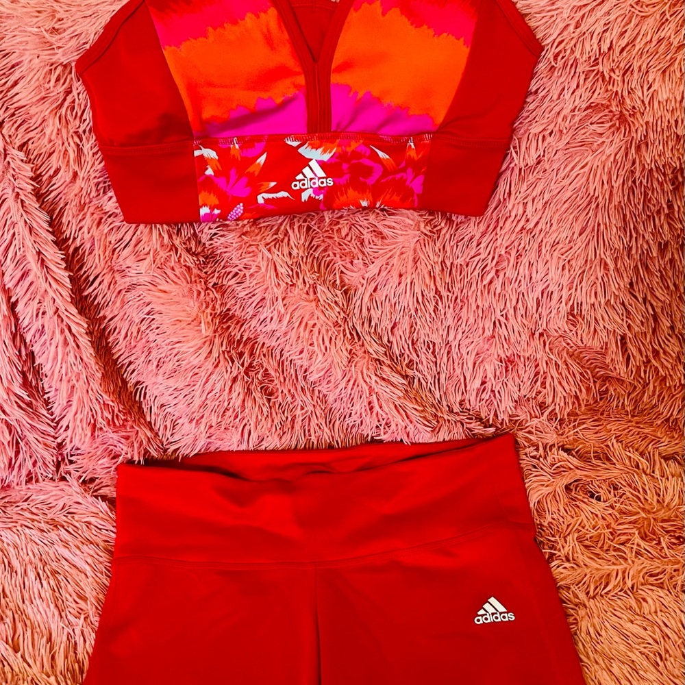 Adidas Primegreen Aeroready Women’s sport bra and pants set.